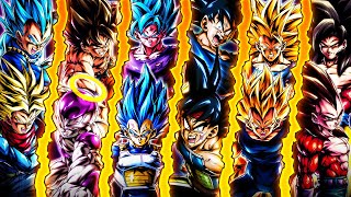 USING 12 UNITS AT ONCE AN ENTIRE SAIYAN TAGSWITCH LINEUP  Dragon Ball Legends [upl. by Candice]